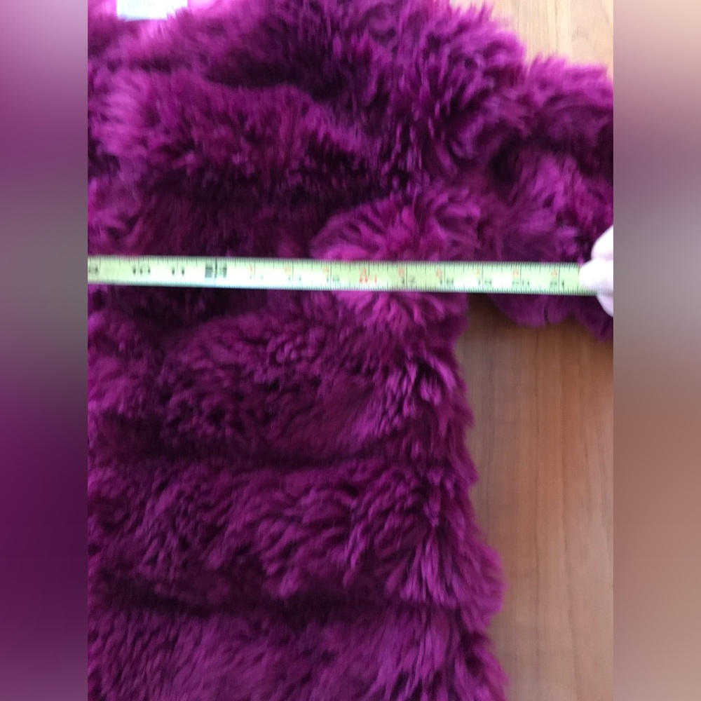 Plush Fuchsia Novelty Faux Fur Jacket Size S/Med - Picture 12 of 16